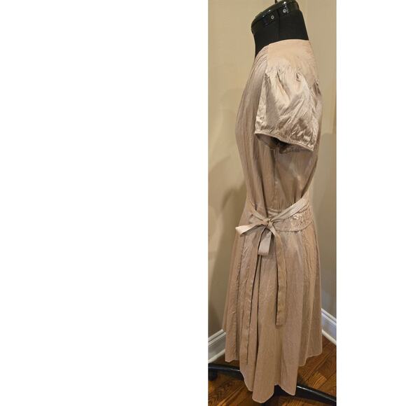 Calypso Christiane Celle Silk Wrap Dress Blush Cap Sleeve Romantic Small - Picture 3 of 9